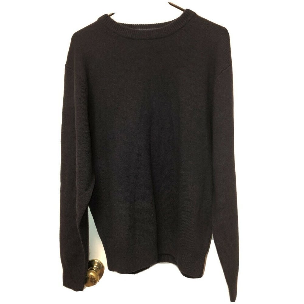 Jos A‎ Bank Executive Collection Sweater Lambswool lambs wool Blend Blue medium